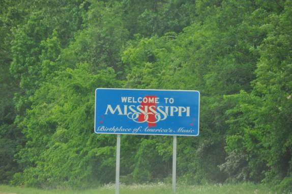 Chegando ao estado de Mississipi, nos Estados Unidos